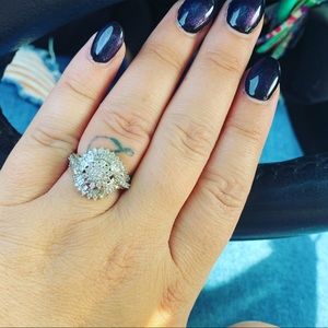 10k white gold, 1 CTW diamonds from JcPenny
